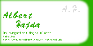 albert hajda business card